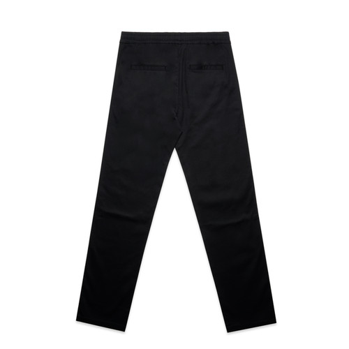 BLACK - BACK straight-elastic-pants-black-back